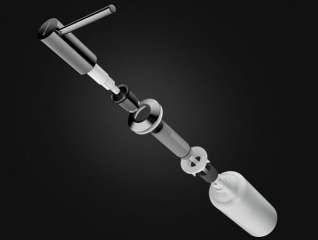 Дозатор для моющего средства OMOIKIRI OM-02-BL латунь/черный