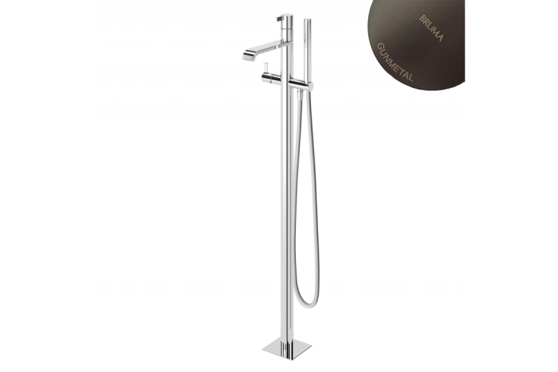 Bruma Смеситель для ванны напольный Breeze оружейная сталь