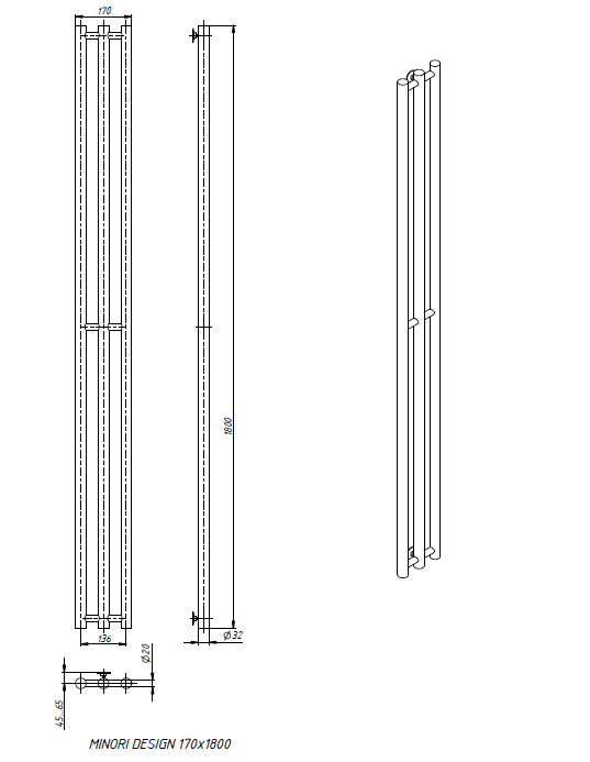 Дизайн-радиатор STINOX MINORI хром