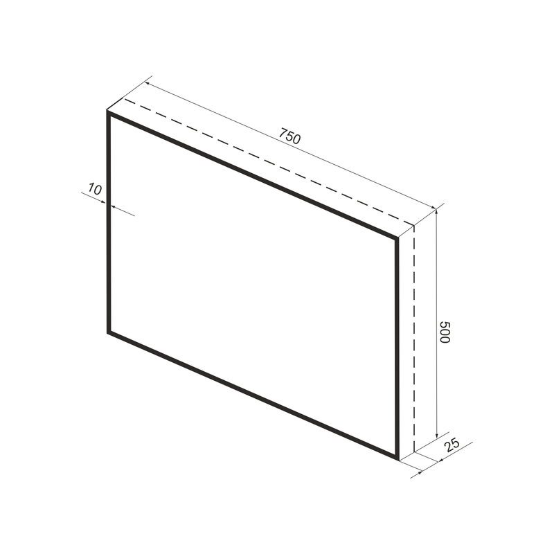 Зеркало с фоновой LED-подсветкой 7 Rays’ Spectrum, 750 x 500