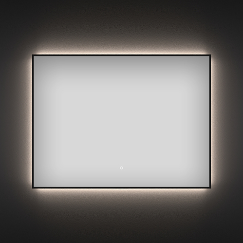 Зеркало прямоугольное Wellsee 7 Rays' Spectrum с фоновой LED-подсветкой  120x70 см черный контур