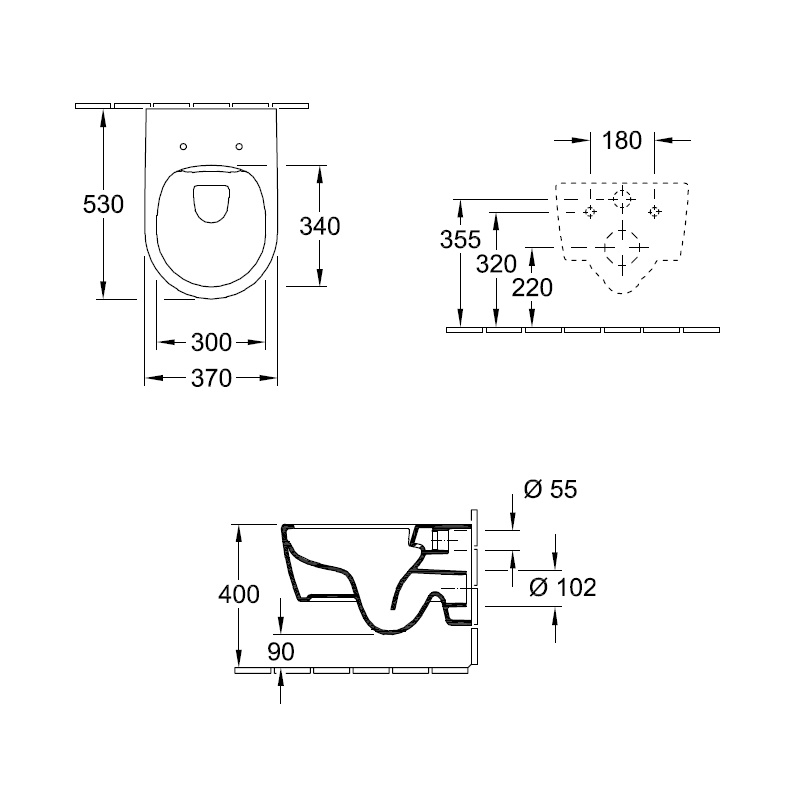 Унитаз подвесной Villeroy&Boch Avento Plus с сиденьем микролифт, 53x40 см