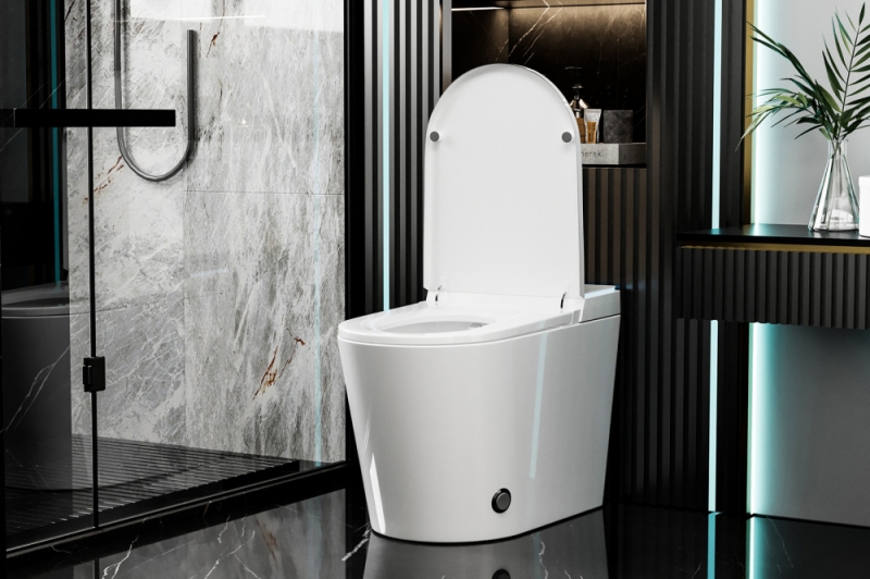 Электронный унитаз-биде ABBER Bequem  приставной белый