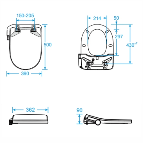 Унитаз-биде подвесной Roca Ona In-Wash с умным сиденьем