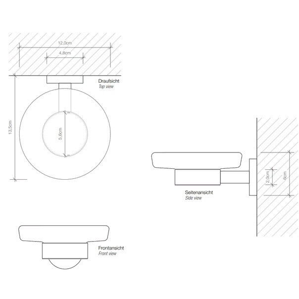 DECOR WALTHER BA WSS МЫЛЬНИЦА НАСТЕННАЯ ЧЕРНЫЙ МАТОВЫЙ