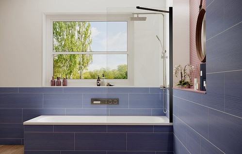 Неподвижная стеклянная шторка для ванны Ambassador Bath Screens 70см