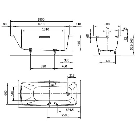 Стальная ванна Kaldewei Cayono
