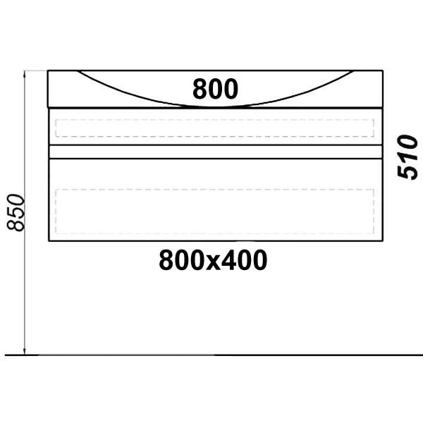 Aqwella "Бергамо" Тумба с умывальником Bergamo 800 белая