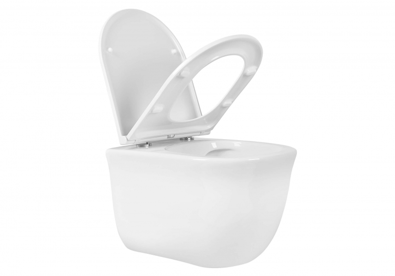 Унитаз подвесной безободковый Aquatek КЛАССИК c cиденьем в комплекте