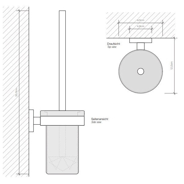 DECOR WALTHER BA WBG НАСТЕННАЯ ТУАЛЕТНАЯ ГАРНИТУРА ЧЕРНЫЙ МАТОВЫЙ