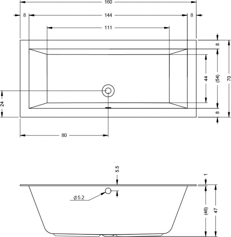 Ванна прямоугольная Riho Lugo