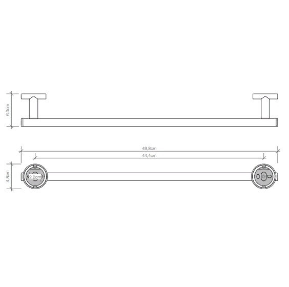 DECOR WALTHER BA HTE50 ПОЛОТЕНЦЕДЕРЖАТЕЛЬ ХРОМ