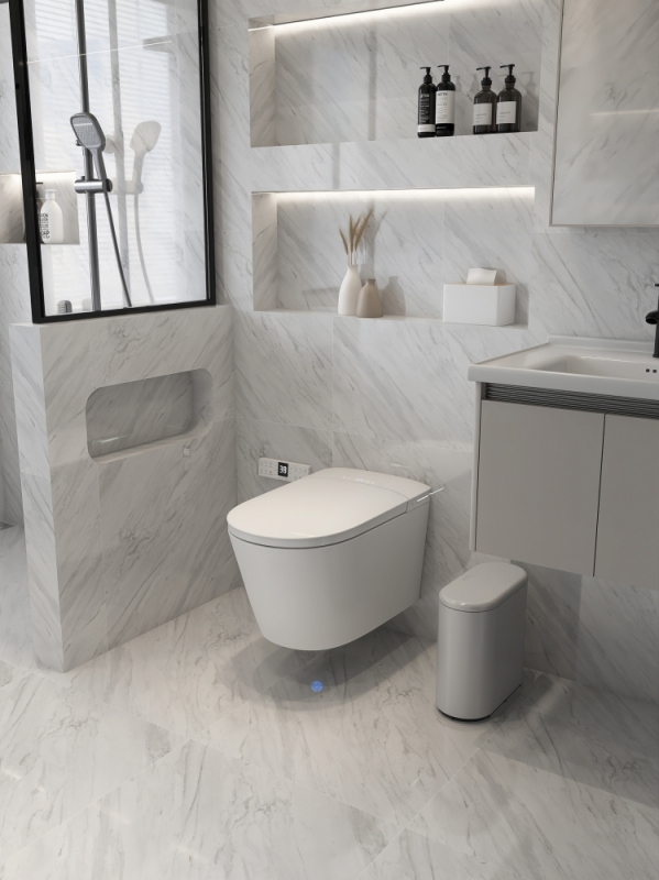 Электронный унитаз-биде ABBER Bequem  подвесной белый