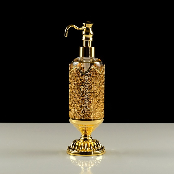 Migliore Luxor дозатор жидкого мыла настольный, стекло/латунь (золото)