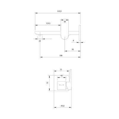 Смеситель для раковины Omnires Parma скрытого монтажа