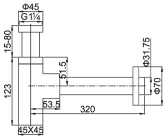 Сифон под раковину Сezares
