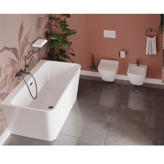 Deante Инсталляция для унитаза, кнопка белая