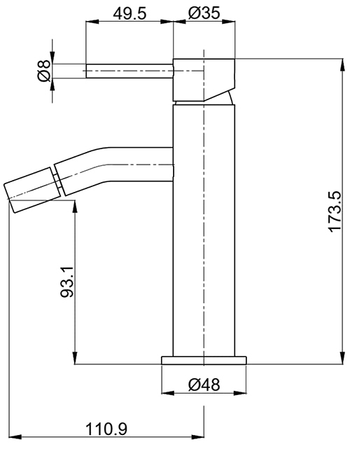 Смеситель для биде AQUAme Siena 