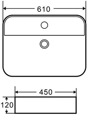 Раковина AQUAme, 61x45