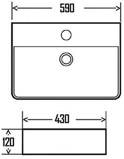 Раковина AQUAme, 59x43 