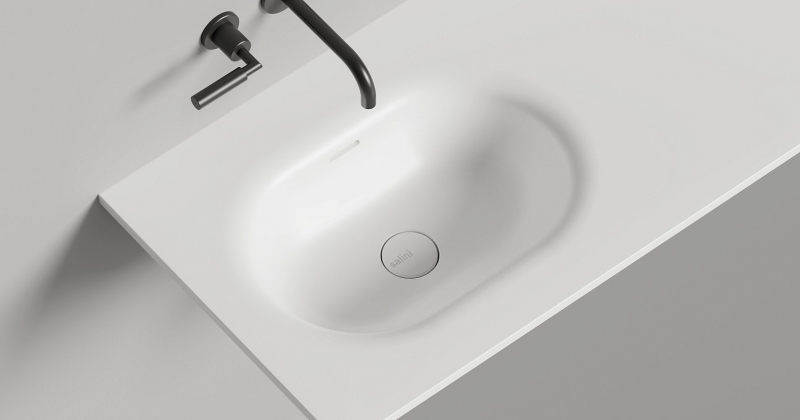 Раковина столешница Salini ONDA FLOW OVAL КОНСТРУКТОР (S-Stone, матовый)100 на 60