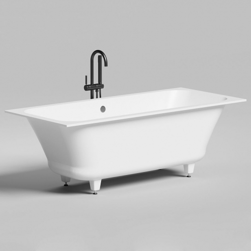 Ванна из искусственного камня Salini Orlanda Axis Kit 190x80, S-Sense белый матовый