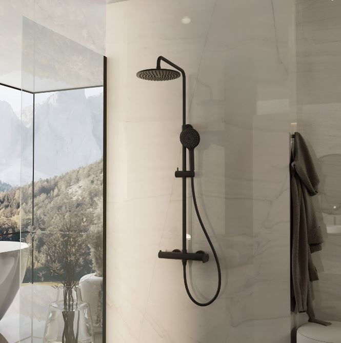 Душевая стойка VINCEA Rondo, черный