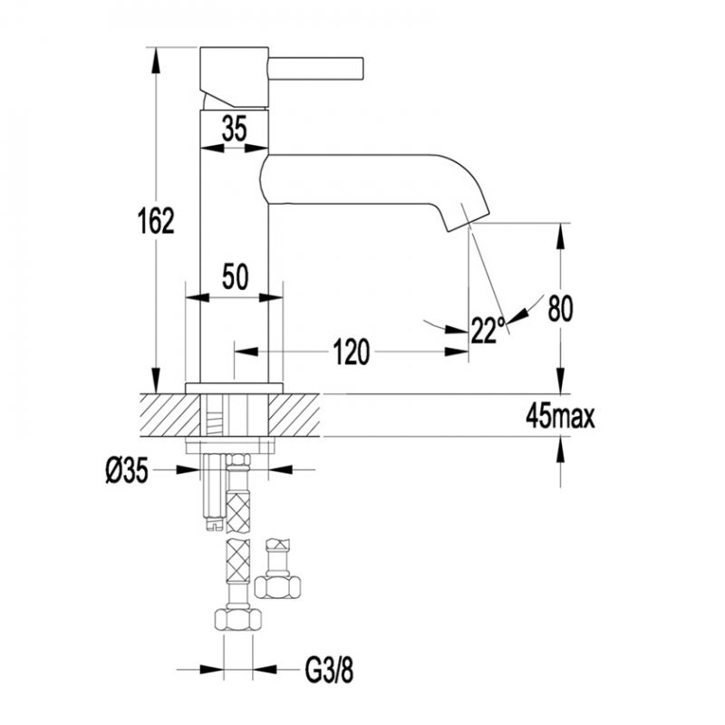Смеситель для раковины стандартный Grocenberg 