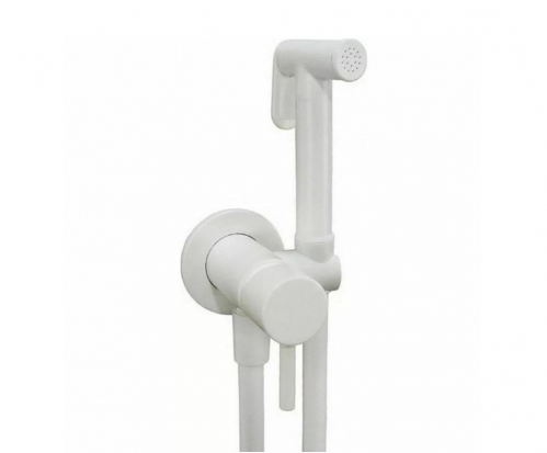 Комплект гигиенического душа со смесителем Paffoni Tweet Round, белый