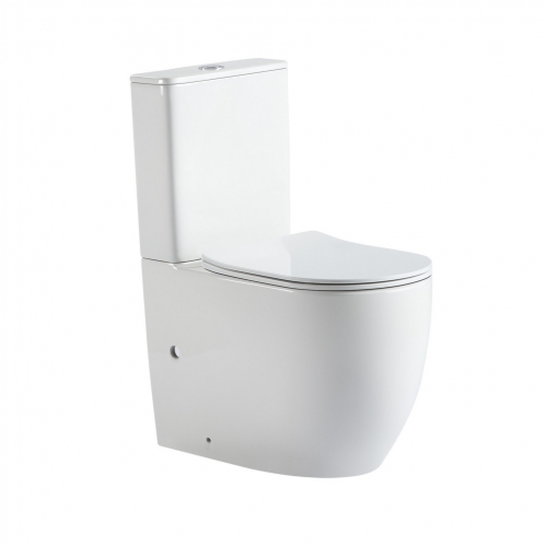 Унитаз ABBER Bequem компакт белый, безободковый, смыв торнадо 61*36