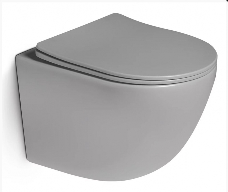 Унитаз подвесной с сидением Vincea Globo серый 