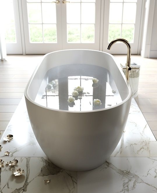 Ванна каменная Holbi Venus Solid Surface 158*79 см из каменной массы Solid Surface