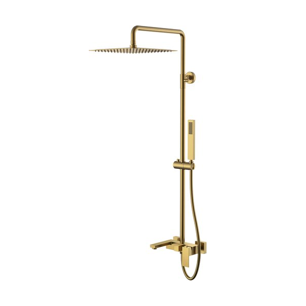 Душевая стойка Boheme Qubic Bronze, бронза