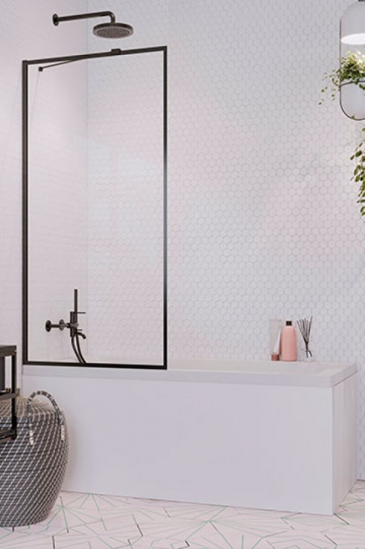 Шторка для ванны Idea Black PNJ Frame