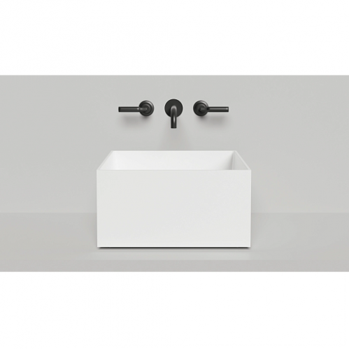 Раковина накладная Salini ARMONIA SQUARE 02 45*45 (S-Stone, матовый)