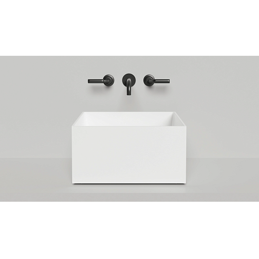 Раковина накладная Salini ARMONIA SQUARE 02 45*45 (S-Stone, матовый)