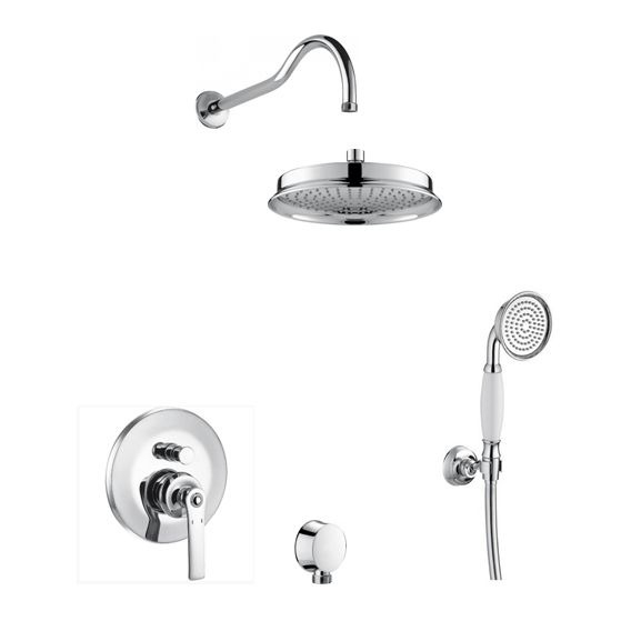 Встриваемая система для душа CEZARES LIBERTY, хром