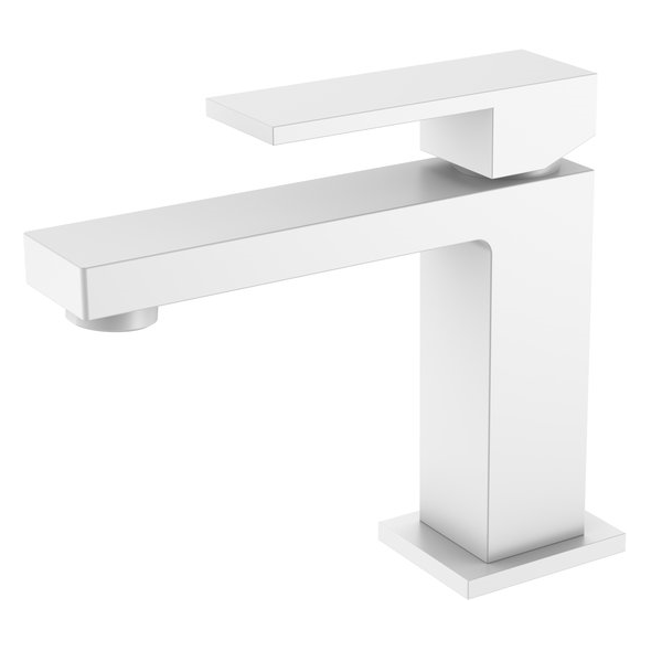Boheme Qubic Matt White Смеситель для умывальника, матовый белый