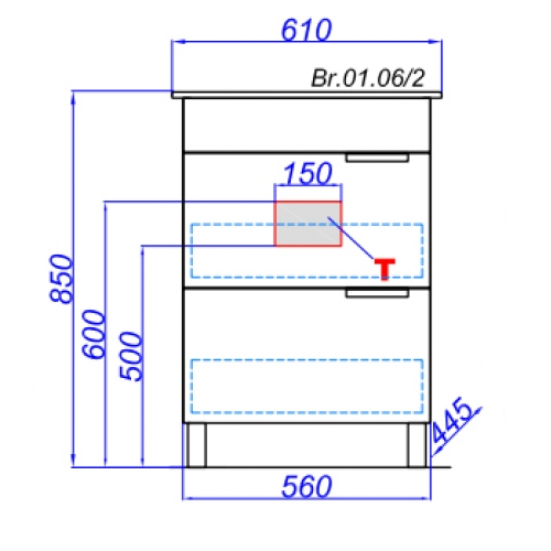 Aqwella Brig тумба с умывальником, шириной 60,цвет белый
