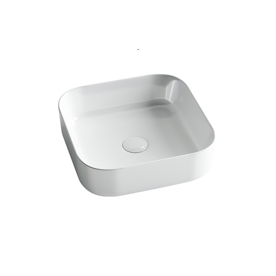UP Раковина накладная 38,5*38,5*13,5  глянцевый белый
