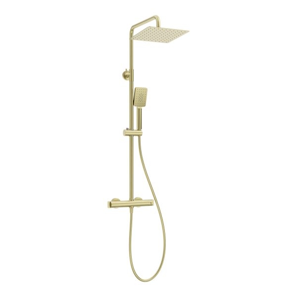 Deante Gold BR Душевая колонна с термостатическим смесителем для душа, браш. золото