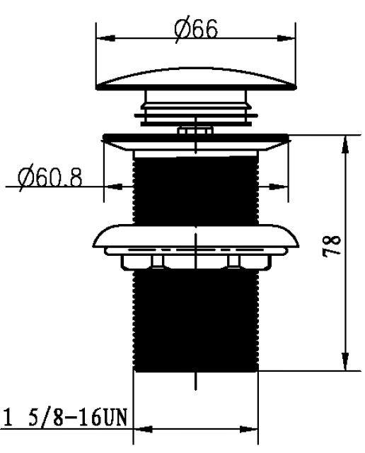Слив для раковины Boheme, автомат(клик-клак), бронза с переливом