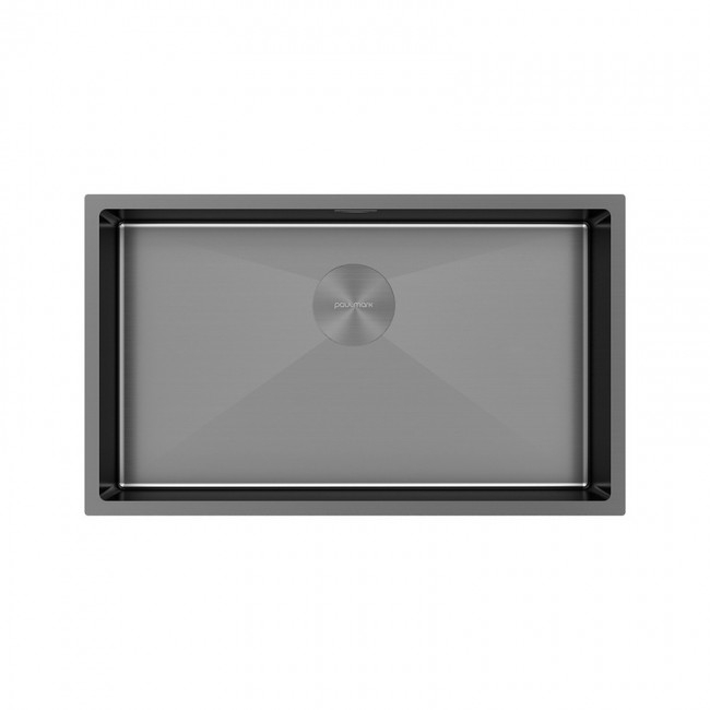 КУХОННАЯ МОЙКА PAULMARK NEXT 74 UNI (ЧЕРНЫЙ/ВОРОНЕНАЯ СТАЛЬ)