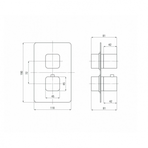 Накладка к боксу термостатическому закругленный DEANTE BOX, хром
