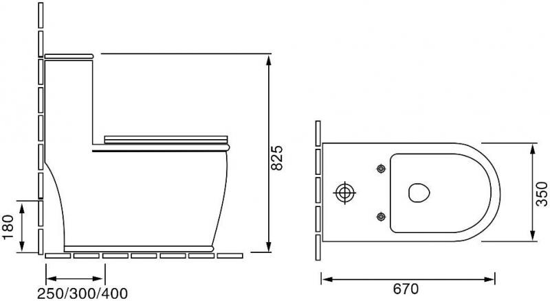 Унитаз напольный Grossman  67x35 сиденье Duroplast, микролифт, белый глянец
