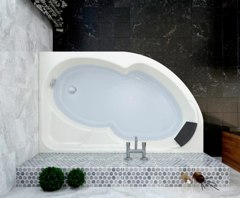 Акриловая ванна Lavinia Boho Grance Hill 170x105, подголовник, угловая правая