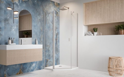  Душевой уголок 100*100 см Radaway Nes  PTJ, цвет брашированный никель