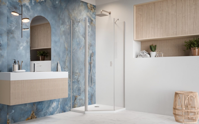  Душевой уголок 100*100 см Radaway Nes  PTJ, цвет брашированный никель