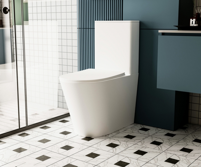 Унитаз ABBER Bequem  компакт белый матовый, безободковый, смыв торнадо