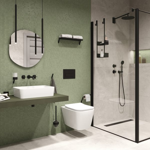 Deante Silia Nero Ершик для унитаза подвесной, черный